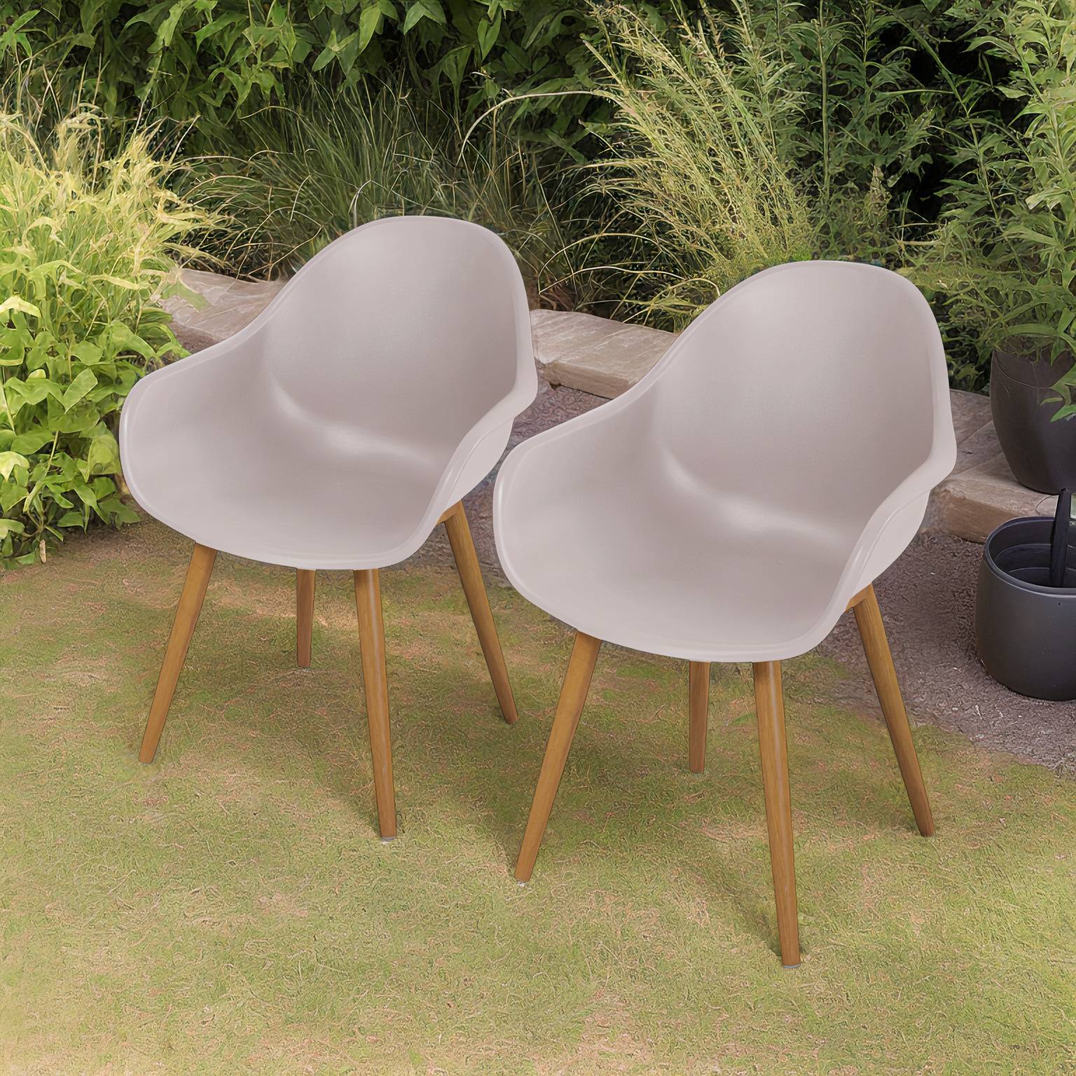 home24 Gartenstuhl VACY 2er-Set Gestell: Stahl, pulverbeschichtet Sitz: Polyethylen Grau/Grau 61 x 86 x 57cm home24 Gartenstuhl VACY 2er-Set Gestell: Stahl, pulverbeschichtet Sitz: Polyethylen Grau/Grau 61 x 86 x 57cm von home24