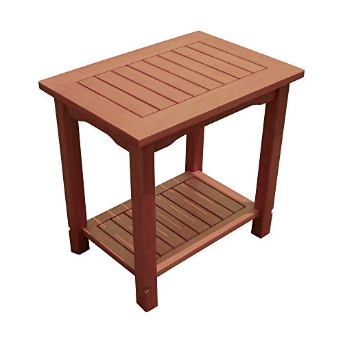 Jardinion Beistelltisch Balkon Santa Cruz Ablagetisch Abstelltisch Blumentisch 50cm x 35cm x 50cm Braun, Wohnzimmertisch, Blumentisch, Holztisch, Blumenhocker, Balkontisch von Jardinion