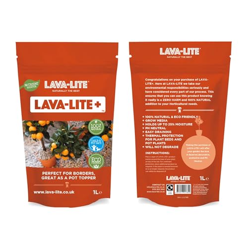 Jardinion Pflanzgranulat, Lavagranulat 1 Liter Grau 100% natürlicher Lavastein, Harmlos für Tiere, kein Bodenfrost im Winter von Jardinion