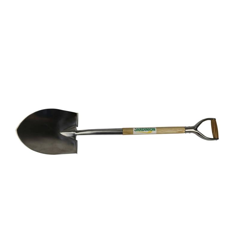 Jardinion Schaufel 98cm mit Schaufelblatt 20cm x 15cm Edelstahl und Esche von Jardinion