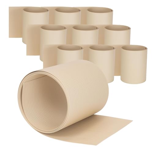 Jardinion Sichtschutzstreifen, Doppelstabmattenzaun Sichtschutz, 10 Streifen à 2,52m Beige, aus PVC, wetterfest, 100% Blickdicht von Jardinion