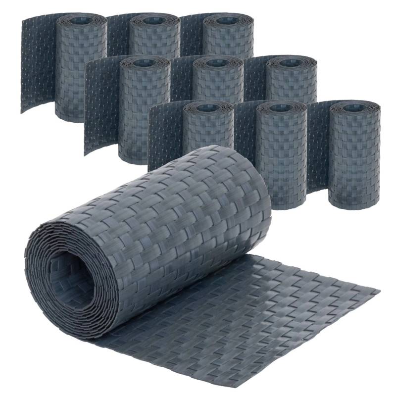 Jardinion Sichtschutzstreifen 10x 250cm x 19cm x 2,4mm Anthrazit Blickdicht von Jardinion