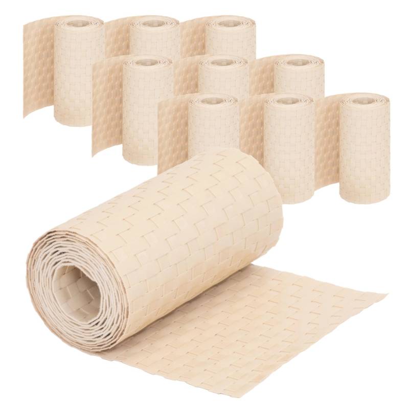 Jardinion Sichtschutzstreifen 10x 250cm x 19cm x 2,4mm Beige Blickdicht von Jardinion