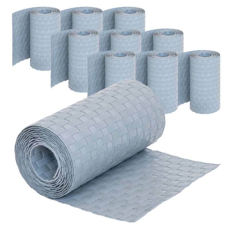 Jardinion Sichtschutzstreifen 10x 250cm x 19cm x 2,4mm Hellgrau Blickdicht von Jardinion
