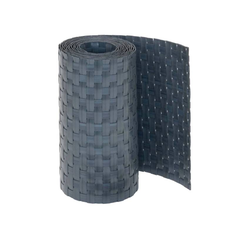 Jardinion Sichtschutzstreifen 250cm x 19cm x 2,4mm Anthrazit Blickdicht von Jardinion