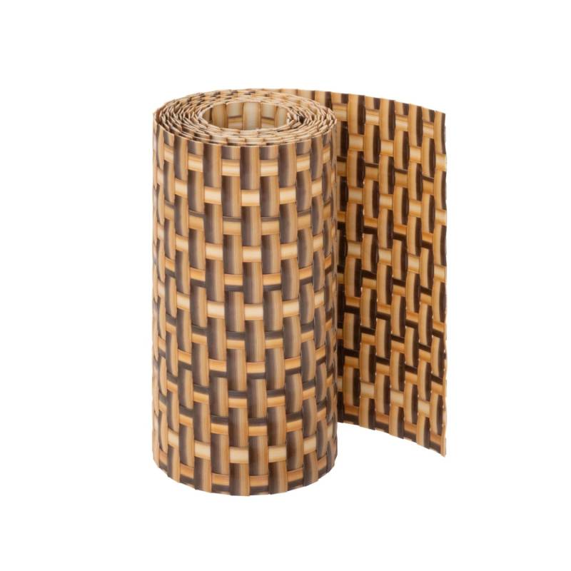Jardinion Sichtschutzstreifen 250cm x 19cm x 2,4mm Hellbraun Blickdicht von Jardinion