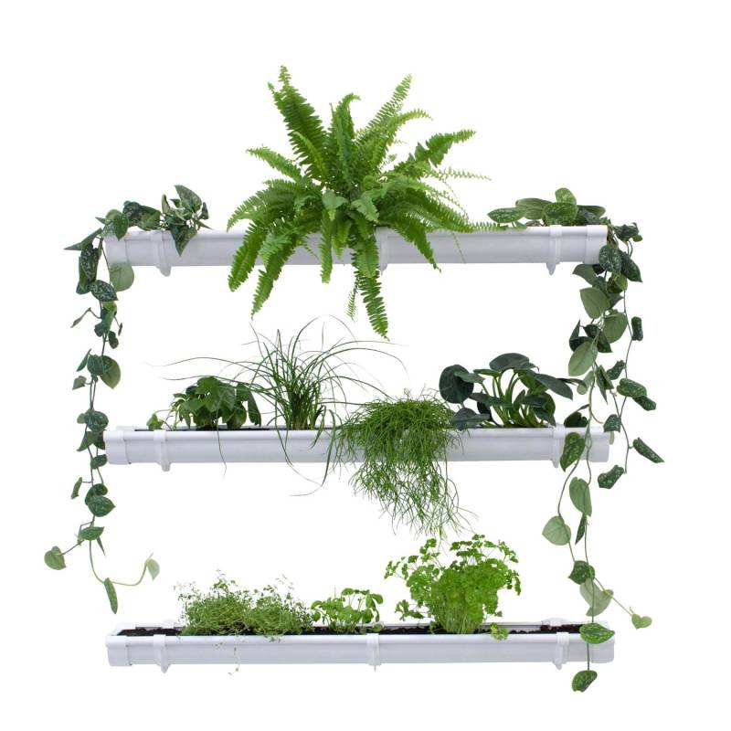 Jardinion Vertikaler Garten 3x 1m Weiß Bepflanzbare Wand für Pflanzen von Jardinion