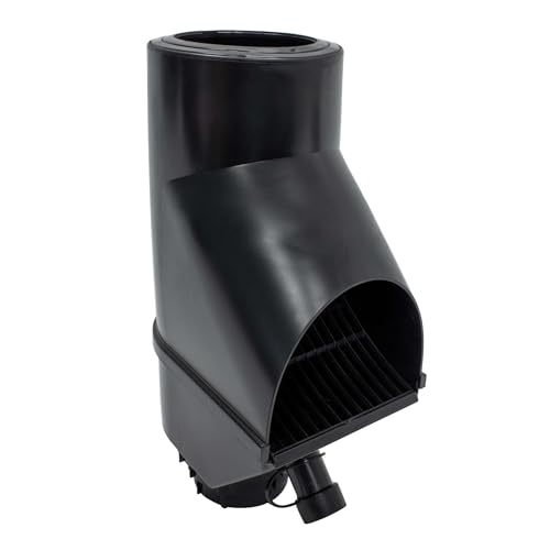 Jardinion Regenwasserfilter, Fallrohr Laubabscheider Schwarz 30,5 x 12 x 17,5cm Regenwassersammler für Fallrohr DN75, DN85, DN100 von Jardinion