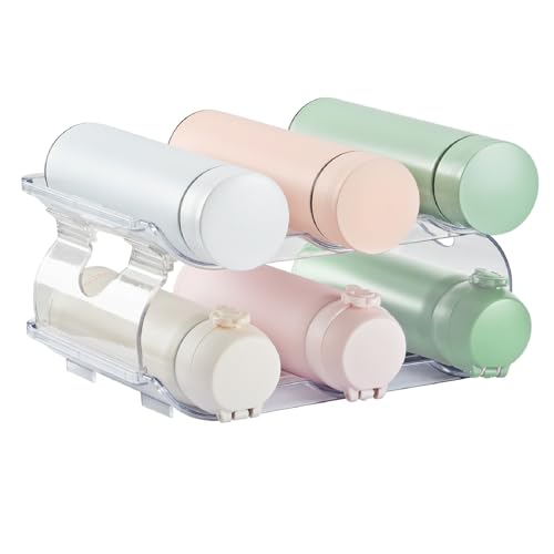 Jarkyfine Stapelbarer Flaschenhalter - Stapelbar Flaschenregal für Kühlschrank, Schrank, Vorratskammer Flaschen Organizer Küche Wasserflaschenhalter für Küchenarbeitsplatte 2er-Pack von Jarkyfine