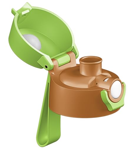 Jarlson Ersatzdeckel Edelstahl Flasche mit CHUG Deckel (Grün-Gelb) von Jarlson