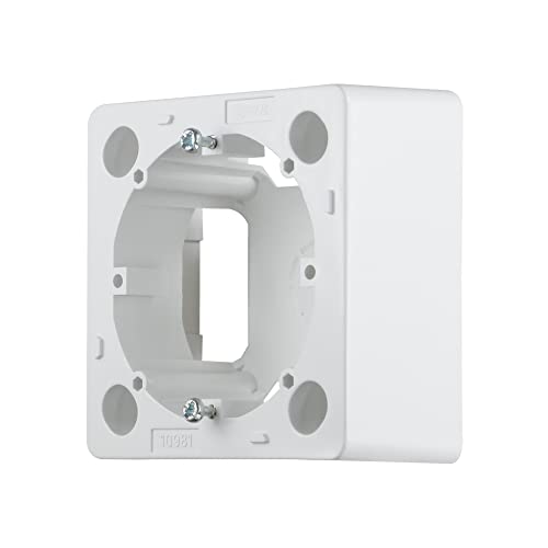 jarolift System JS1 1-fach Aufputz-Rahmen, für jarolift Unterputz Wippschalter und Wipptaster, 83 x 83 x 37 mm (B x H x T), Weiß von jarolift