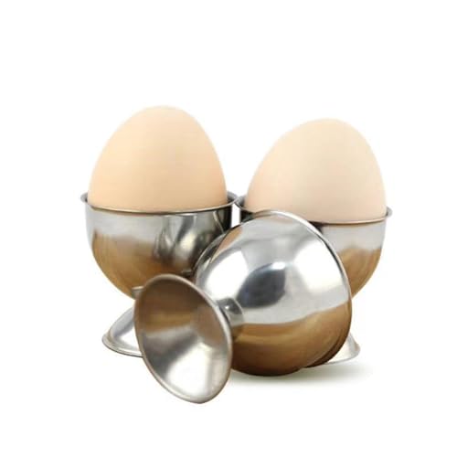 Jarsense Eierbecher-Set in 4, Edelstahl-Eierhalter, gekochte Eierhalter, für gekochte Eier, kürzere Tassen von Jarsense