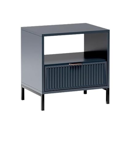 Jarstol Nachttisch LS-7 - Elegante Nachtkonsole in Indigo - Stauraum mit Schublade & Ablage - stilvolles Design für Jede Einrichtung Jarstol Nachttisch LS-7 - Elegante Nachtkonsole in Indigo - Stauraum mit Schublade & Ablage - stilvolles Design für Jede Einrichtung von Jarstol