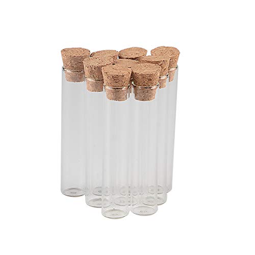 Jarvials 100pcs 4ml Transparente Glasflasche mit Kork, Öffnung 12mm, 7 Verschiedene Größen von kleinen Glasflaschen (4ml) von Jarvials