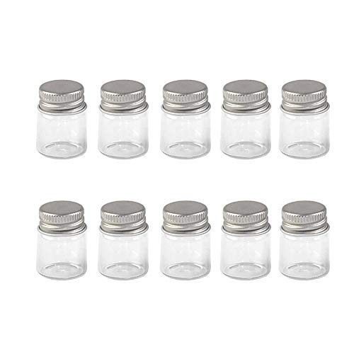 Jarvials 100pcs 5ml Leere transparente Glasflaschen, Silberne Aluminiumabdeckung Macht die Glasflasche versiegelter. (100, 5ml) von Jarvials