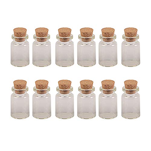 Jarvials 100pcs 6ml durchsichtige glasflasche mit Kork, außendurchmesser 22mm glasflasche hat elf Verschiedene spezifikationen (6ml) von Jarvials