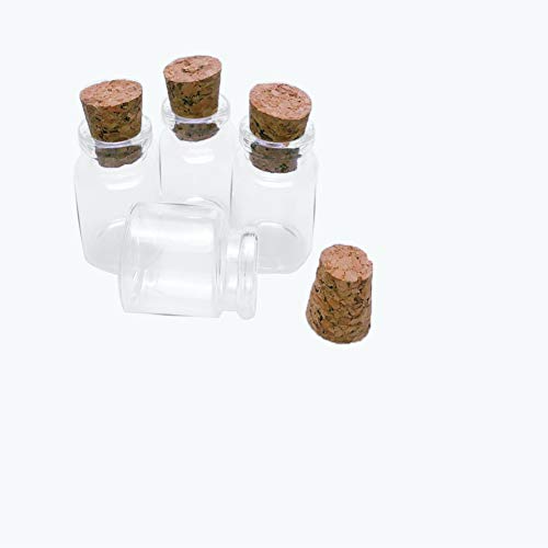 12 x 15 ml Mini-Glasflaschen, transparent, mit leeren Korkflaschen, niedliche Aufbewahrungsflaschen, Mini-Glasflasche, dekorativ, DIY (12,15 ml) von Jarvials