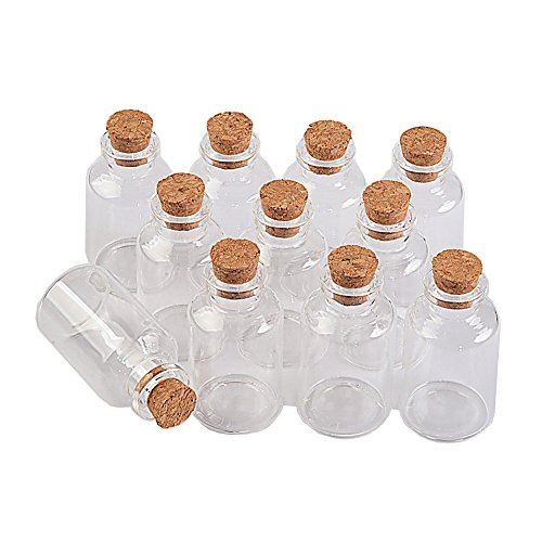 Jarvials 12pcs Neun verschiedene Arten von transparenten Glasflaschen mit Korken, die Kapazität der Glasflaschen beträgt 22ml (12, 22ml) von Jarvials