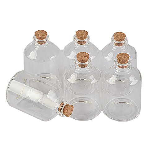 Jarvials 12pcs Neun verschiedene Arten von transparenten Glasflaschen mit Korken, die Kapazität der Glasflaschen beträgt 80ml (12, 80ml) von Jarvials
