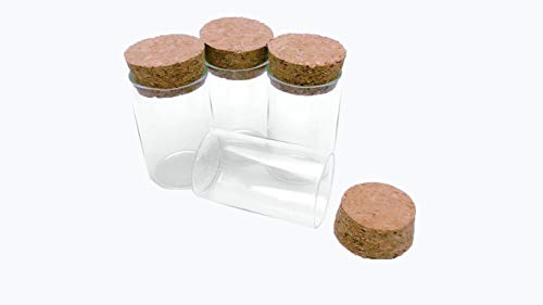 Jarvials 20ml transparente reagenzglas glasflasche mit korken stopfen，geeignet für die lagerung von flüssigkeiten, lakritz, sand, pulver (12, 20ml) von Jarvials