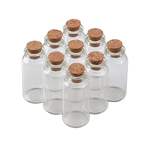 Jarvials 24pcs Leere Glasflaschen mit Korken Lucency Fläschchen Gläser Behälter für Lebensmittel Flüssigkeit Geschenke Lagerung 20ml Glasflaschen Großhandel (24, 20ml) von Jarvials