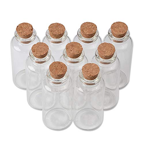 Jarvials 24pcs Leere Glasflaschen mit Korken Lucency Fläschchen Gläser Behälter für Lebensmittel Flüssigkeit Geschenke Lagerung 25ml Glasflaschen Großhandel (24, 25ml) von Jarvials