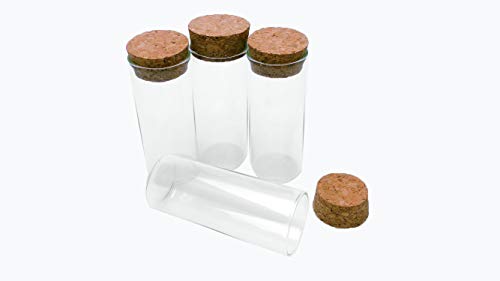 Jarvials 35ml transparente reagenzglas glasflasche mit korken stopfen，geeignet für die lagerung von flüssigkeiten, lakritz, sand, pulver (12, 35ml) von Jarvials