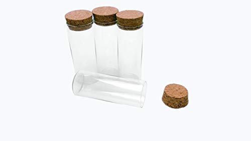 Jarvials 40ml transparente reagenzglas glasflasche mit korken stopfen，geeignet für die lagerung von flüssigkeiten, lakritz, sand, pulver (12, 40ml) von Jarvials