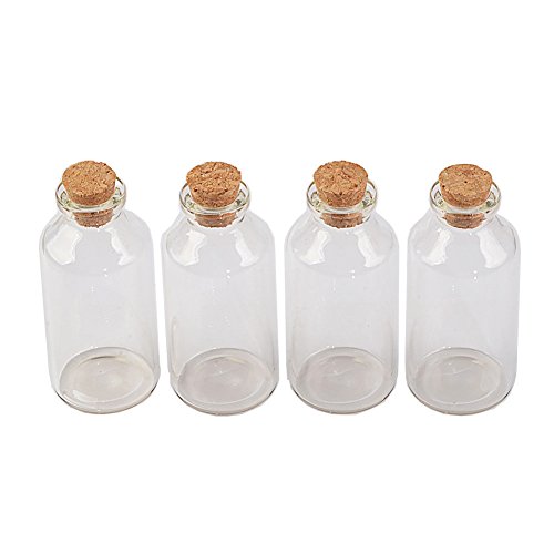 Jarvials 50pcs Neun verschiedene Arten von transparenten Glasflaschen mit Korken, die Kapazität der Glasflaschen beträgt 30ml (50, 30ml) von Jarvials