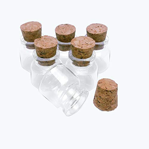 Jarvials Mini süße leere Glasflasche mit Korkenstopper，Das Volumen der Glasflaschen beträgt 10 ml. (12, 10ml) von Jarvials