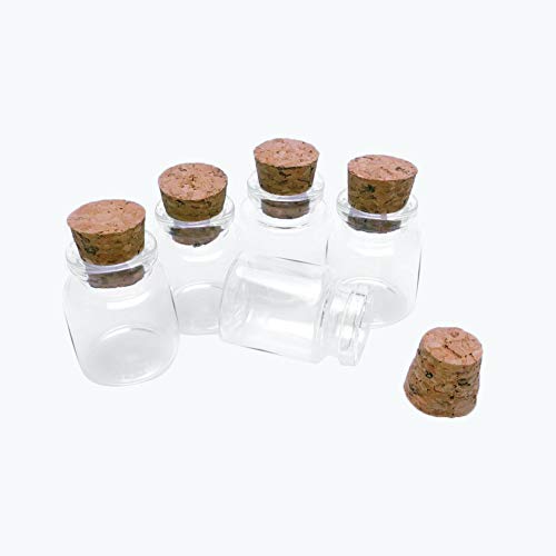 Jarvials Mini süße Leere Glasflasche mit Korkenstopper，Das Volumen der Glasflaschen beträgt 20ml. (50, 20ml) von Jarvials