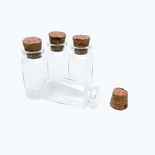 Jarvials Mini süße leere Glasflasche mit Korkenstopper，Das Volumen der Glasflaschen beträgt 25ml. (12, 25ml) von Jarvials