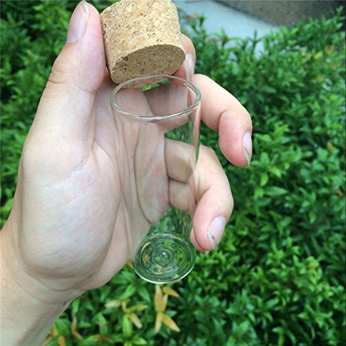 Jarvials Reagenzglas mit Korkverschluss, 70 ml, transparent, 12 Stück von Jarvials