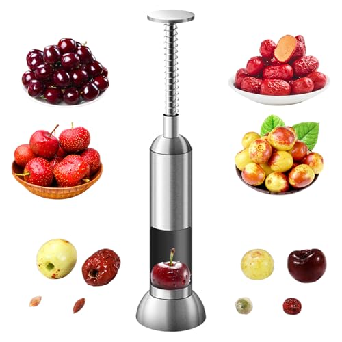 JasCherry Kirschentkerner Rote Datteln Weißdorn entkerner aus Edelstahl, Obstentkerner Entkerner, Ideal für Kuchen und Süße Snacks mit Frischen Kirschen JasCherry Kirschentkerner Rote Datteln Weißdorn entkerner aus Edelstahl, Obstentkerner Entkerner, Ideal für Kuchen und Süße Snacks mit Frischen Kirschen von JasCherry