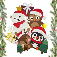 Weihnachten Bastel Set Für Kinder, Winterdeko Mit Eule, Reh, Bär, Pinguin, Sterne, Schneeflocken - Hängedeko Fensterdeko Advent Weihnachten Bastel Set Für Kinder, Winterdeko Mit Eule, Reh, Bär, Pinguin, Sterne, Schneeflocken - Hängedeko Fensterdeko Advent von JasisCollection