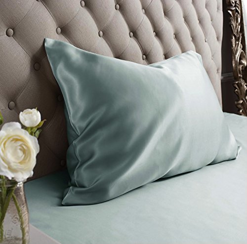 Jasmine Silk Luxus 100% Seide Kissenbezug Silk Pillowcase (40 x 80, Duck Egg) von Jasmine Silk