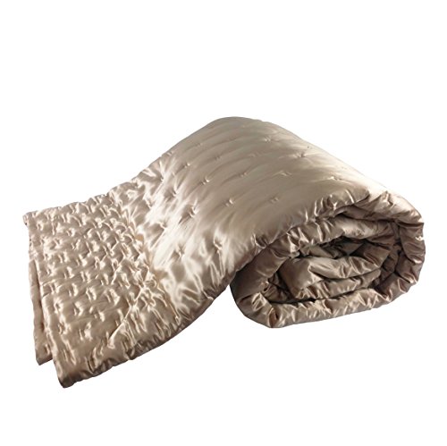 Jasmine Silk Maulbeerseide Seide Bettüberwurf Taupe King/Superking 270x270cm von Jasmine Silk