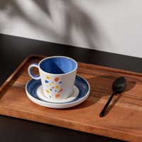 Espressotasse Mit Griff Und Optionaler Untertasse Handgemachte Gemütliche Kaffeetasse Handbemalte Kunstbecher Geschenk Für Espresso-Liebhaber Mann von JasminsClayWorks