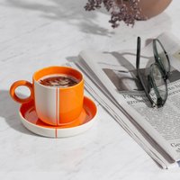 Handgefertigte Porzellan Espresso Tasse Mit Optional Untertassen Set Handbemalte Keramik Kaffeetasse Einzigartige Jubiläum Geschenk Moderne von JasminsClayWorks