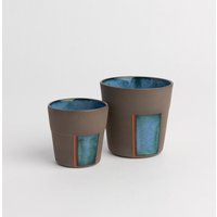 Espressotasse Und Becher Aus Steinzeug, Perfektes Einweihungsgeschenk, Handgefertigte Tasse Für Kaffeeliebhaber, Einzigartiges Geschenk Keramik von JasminsClayWorks