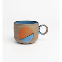 steinzeug Kaffeebecher Handgemachte Keramikbecher Teebecher Handgemachtes Geschenk Kaffee Handgefertigte Rustikale Keramik Teetasse Einzigartiges von JasminsClayWorks