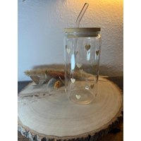 Trinkglas, Herzen Beige Trinkglas, Herzen Beige von JasminsSelfmade