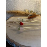 strohhalm Aus Glas Mit Erdbeeren strohhalm Aus Glas Mit Erdbeeren von JasminsSelfmade