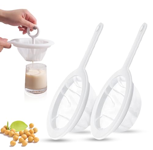 2 Stück Feines Sieb,100/400 Mesh Sieb Feinmaschig,Küchensieb Kunststoff,Feinsieb mit Griff,Nylon Sieb,Plastiksieb Multifunk,für die Filterung von Saft Milch Sojamilch und Kaffee 2 Stück Feines Sieb,100/400 Mesh Sieb Feinmaschig,Küchensieb Kunststoff,Feinsieb mit Griff,Nylon Sieb,Plastiksieb Multifunk,für die Filterung von Saft Milch Sojamilch und Kaffee von Jasminum