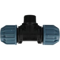 Jason - PP-Klemmverbinder T-Stück mit ag ø 32 x 3/4 Zoll x 32 mm - dvgw zugelassen von Jason