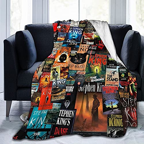 Die komplette Kollektion von Stephen King Books, Flanelldecke, leichte, gemütliche Bettdecken, weiche Überwurfdecke, für Couch, Sofa, geeignet für alle Jahreszeiten, 60 x 50 cm Die komplette Kollektion von Stephen King Books, Flanelldecke, leichte, gemütliche Bettdecken, weiche Überwurfdecke, für Couch, Sofa, geeignet für alle Jahreszeiten, 60 x 50 cm von Jasongamo
