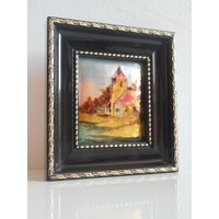 Sammelbares Vintage Limoges Handgemaltes Emaille Bild Sammelbares Vintage Limoges Handgemaltes Emaille Bild von Jasonlebrocanteur