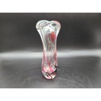 Antik Signierte Glas Vase Amethyst Lila Wirbel 10 1/2 Zoll Groß von JasonsCollectables