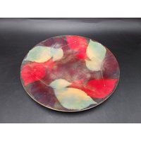 Emailleware Kupfer Platte 11 Zoll Sehr Schöne Farben Schweres Mit Emaille von JasonsCollectables