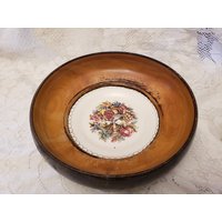 Limoges Triumph Holz/Porzellan Schale Obstkorb/Kompott von JasonsCollectables